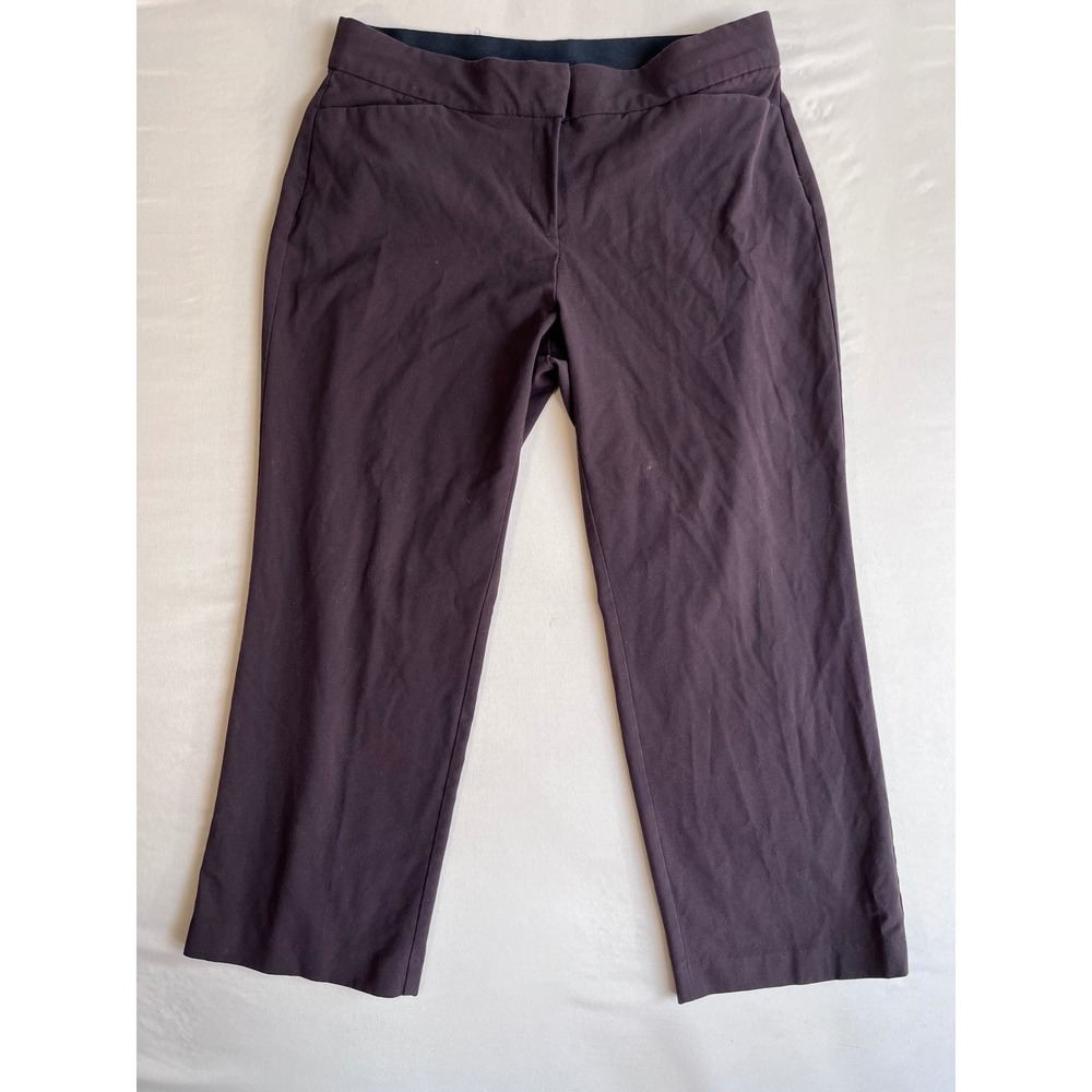 JM Collection Petite Brown Pull On Dress Pants Straight Leg Size 12PS